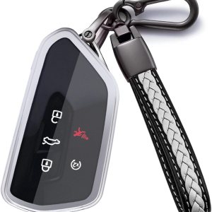 Funda para llavero VW compatible con Volkswagen ID.4 Golf 8 MK8 GTI ID.3 Seat Leon MK4 Skoda Octavia Funda para llavero VW compatible con Volkswagen ID.4 Golf 8 MK8 GTI ID.3 Seat Leon MK4 Skoda Octavia
