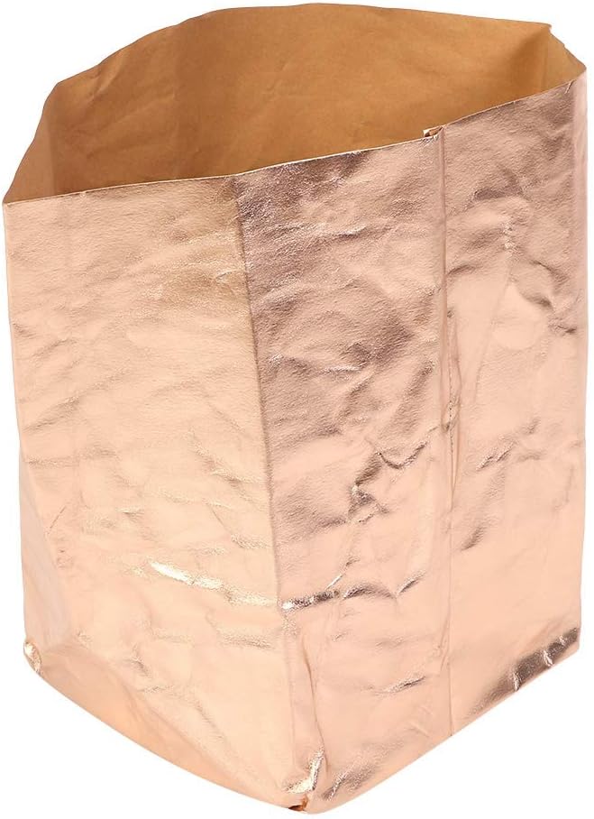 Fydun Kraft Paper Washable Reusable Planting Bag Plant Growing Bags for Garden Balcony Rose Gold20x20cm Kraft Paper Washable Reusable for Family (20