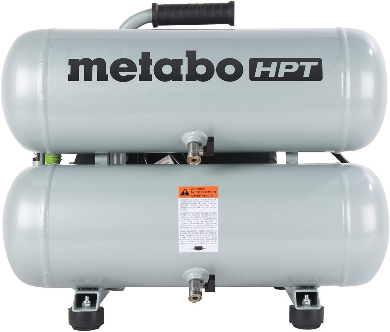 Metabo HPT EC99SM – Compresor de aire de doble pila de lubricante de aceite de 4 galones (renovado)