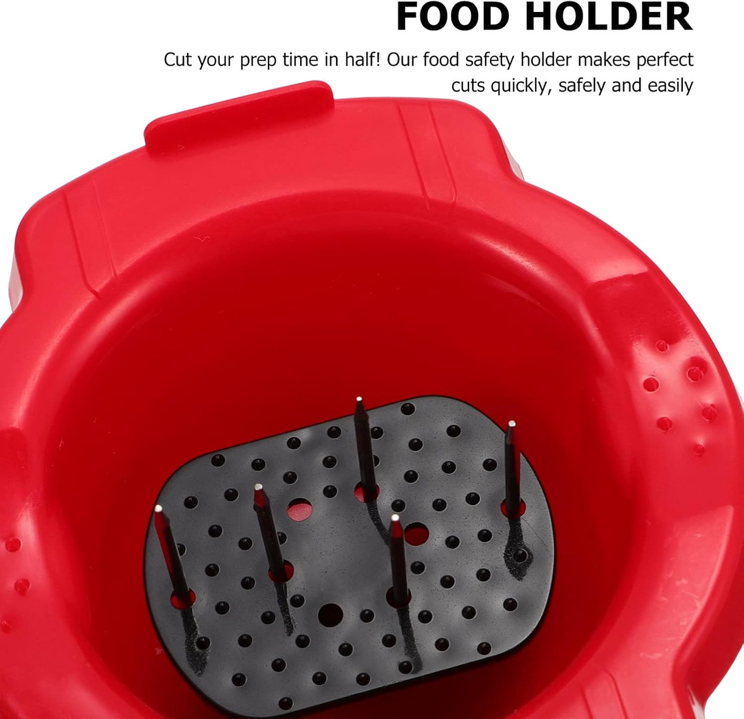 Kichvoe Protector de corte de mandolina para cortar dedos, soporte de seguridad alimentaria, rallador de patatas, protector de dedos, cortador de