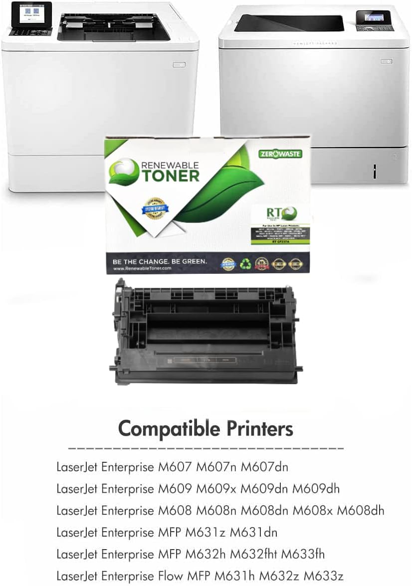 Cartucho de tóner de alto rendimiento MICR 37A  Reemplazo RT para HP 37A 37X funciona con láser Enterprise M607 M608 M609 Series MFP M631 M632 M633