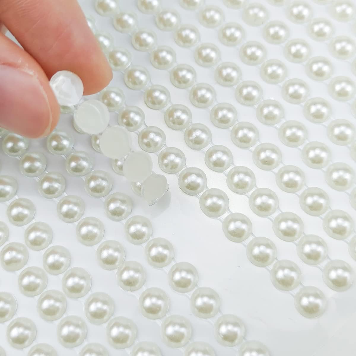 3090 piezas de 4 hojas de calcomanías de diamantes de imitación de perlas de 0.236 pulgadas (3450.236 in), gemas de diamantes de imitación