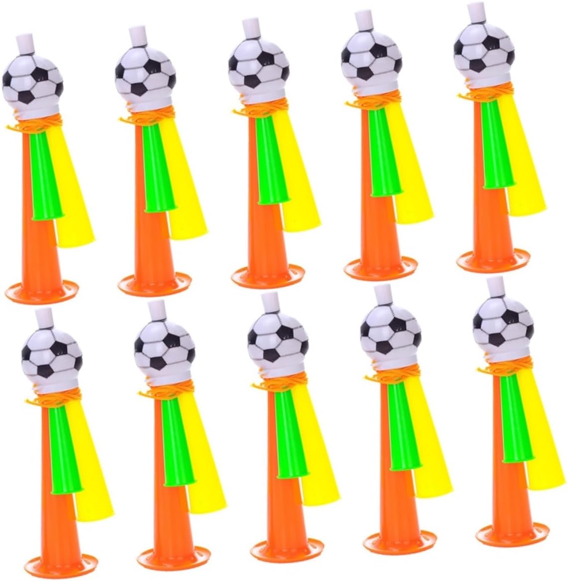 CLISPEED 30 piezas de trompeta de cuerno de fútbol para juego de fútbol, bocinas de barco ruidosas, bocinas de aire para estadio de seguridad,