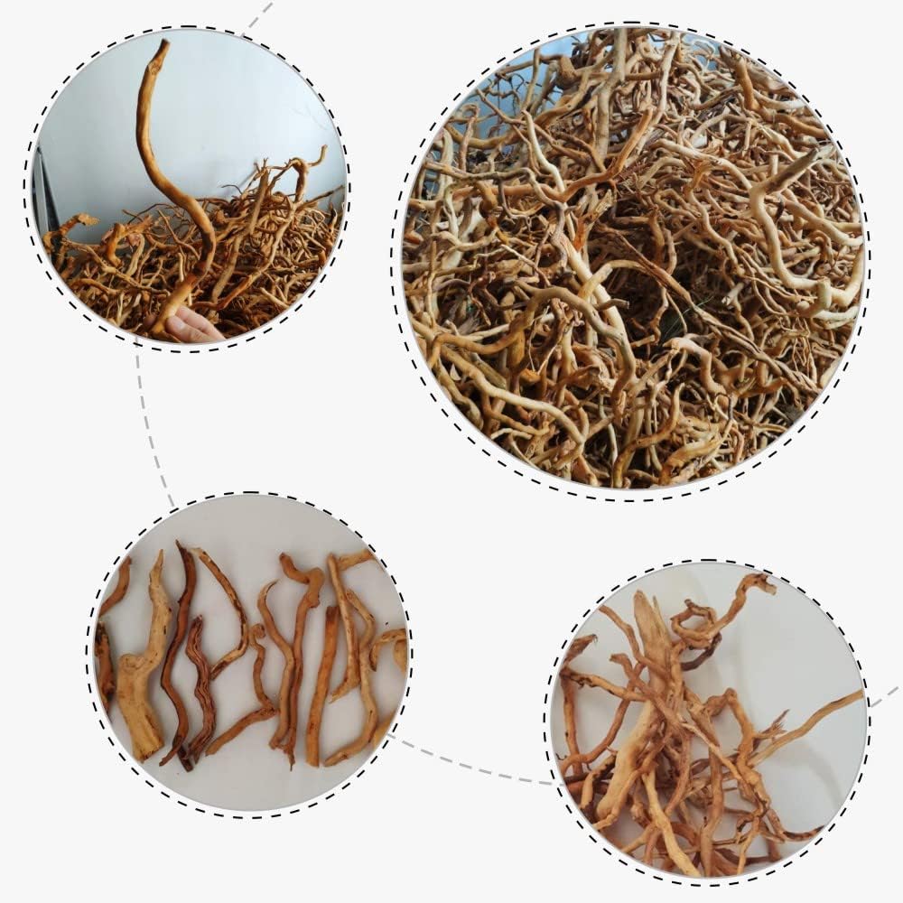 5 piezas de madera flotante para acuario de madera flotante, decoraciones de pecera, ramas de madera maciza de reptiles para pecera, escondite de