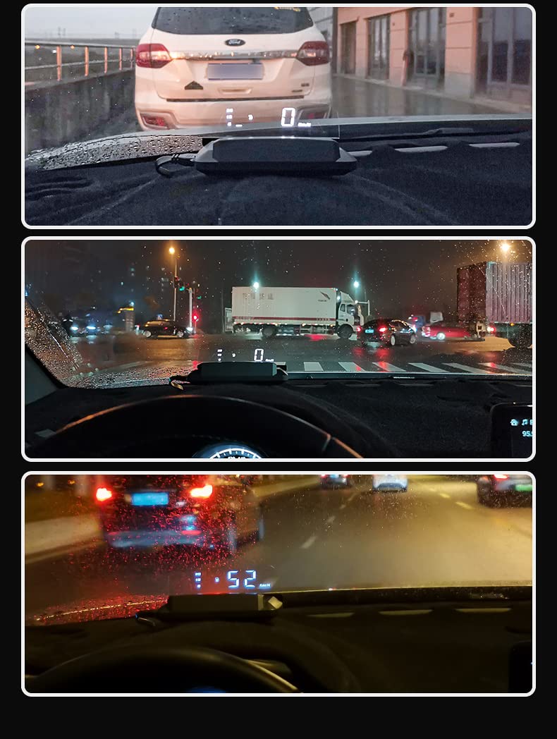 HUD OBD2 H408C Espejo HUD Head Up Display Auto Car Speed Projector KMH MPH Velocímetro Detector de coche Consumo de aceite