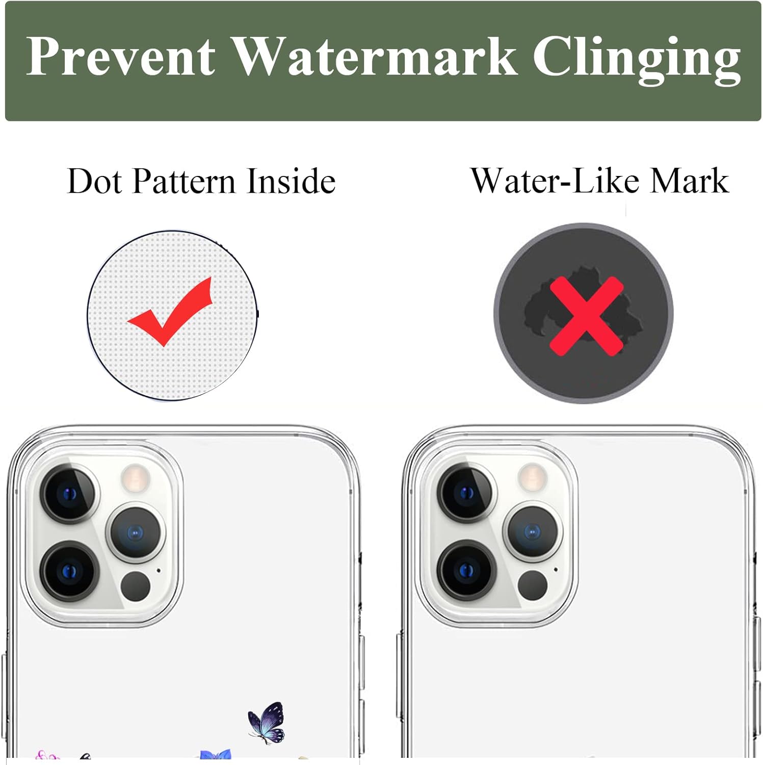 Unov Funda compatible con iPhone 13 Pro Max, transparente con diseño en relieve, patrón floral en relieve, TPU suave, parachoques delgado, protector
