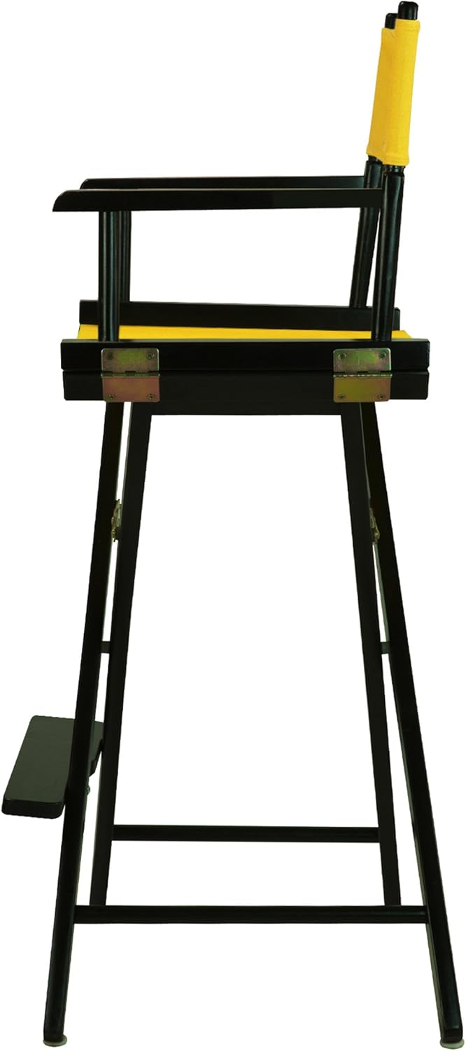 Casual Home 230-02021-34 – Silla de director de 30 in, marco negro, lona dorado, altura de barra
