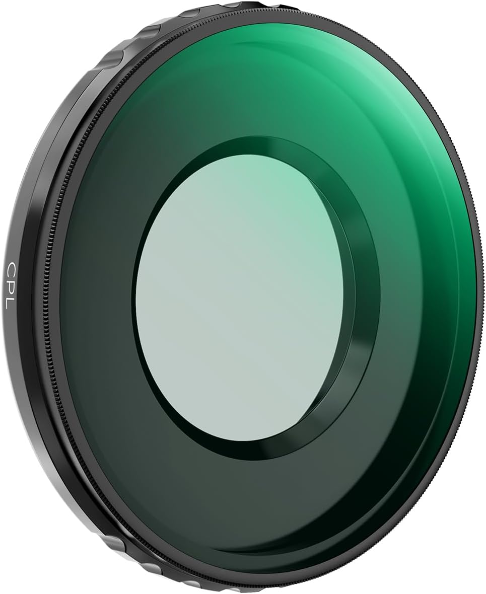 K&F Concept Osmo Action 4 Polarizadores circulares, filtro CPL compatible con DJI Osmo Action 4, vidrio óptico superior con filtro multicapa