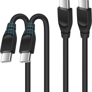 Cable USB C a USB C, 60 W, 2 unidades tipo C a tipo C, cable de carga rápida de 6 pies C para Samsung Galaxy S24 S23 Ultra S22 A53 A03S A04S A14 A23 Cable USB C a USB C, 60 W, 2 unidades tipo C a tipo C, cable de carga rápida de 6 pies C para Samsung Galaxy S24 S23 Ultra S22 A53 A03S A04S A14 A23