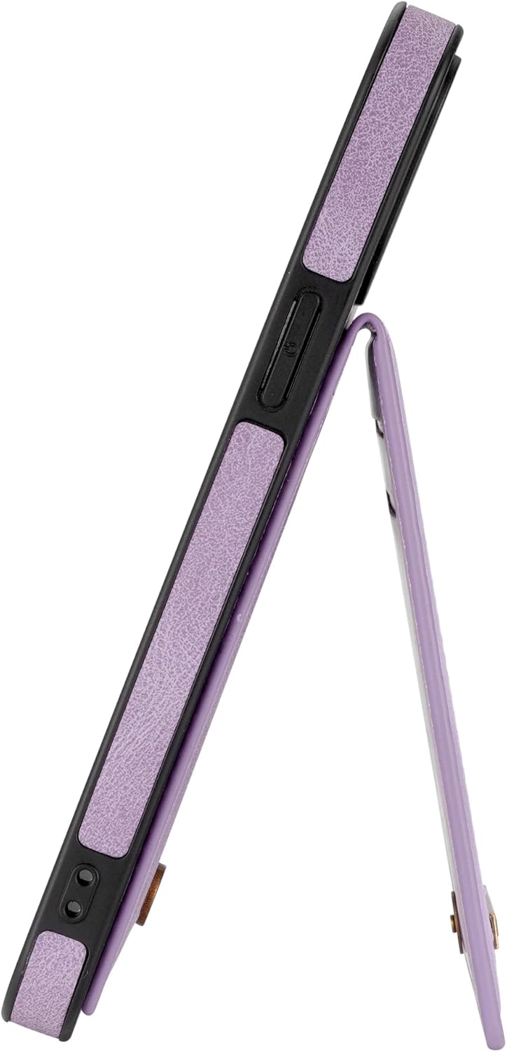 Funda compatible con iPhone 13 Mini de 5.4 pulgadas con soporte de cuero para tarjetas de crédito, cierre magnético, accesorios para celulares,