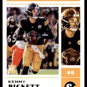 2022 Panini Chronicles #33 Kenny Pickett Pittsburgh Steelers RC Rookie Card Official NFL Football Card in Raw (NM or Better) Condition 2022 Panini Chronicles #33 Kenny Pickett Pittsburgh Steelers RC Rookie Card Official NFL Football Card in Raw (NM or Better) Condition