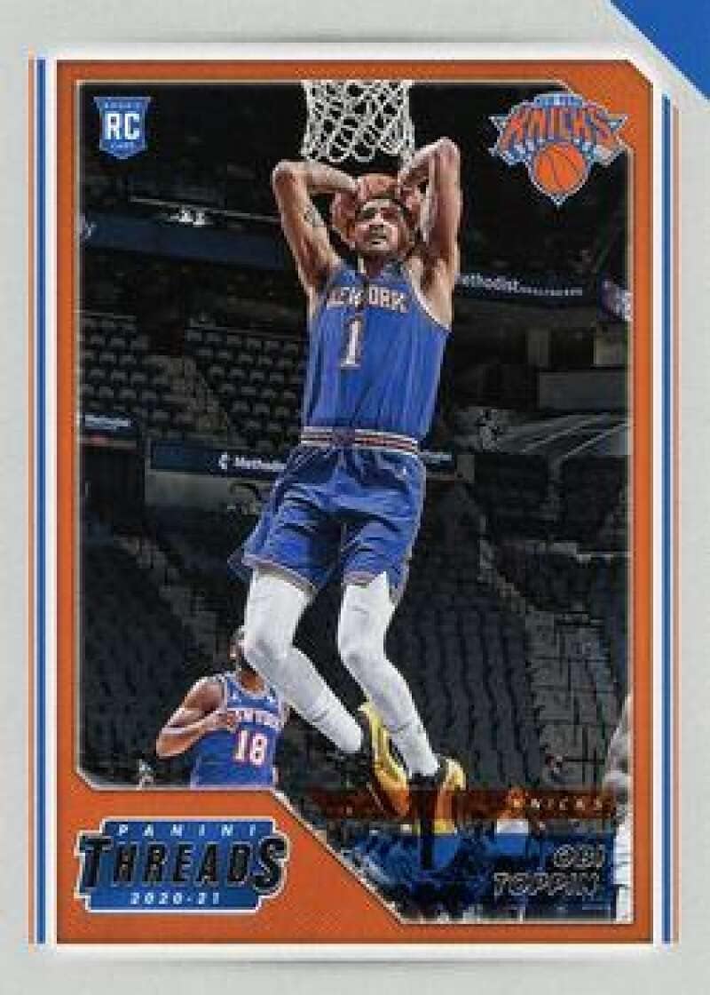 2020-21 Panini Chronicles #80 Obi Toppin New York Knicks RC Rookie Card Official NBA Basketball Trading Card in Raw (NM or Better) Condition
