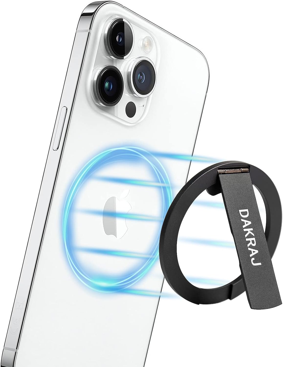 DAKRAJ Soporte magnético de metal para teléfono compatible con iPhone 141312, fundas magnéticas y MagSafe, soporte extraíble para teléfono, ángulo