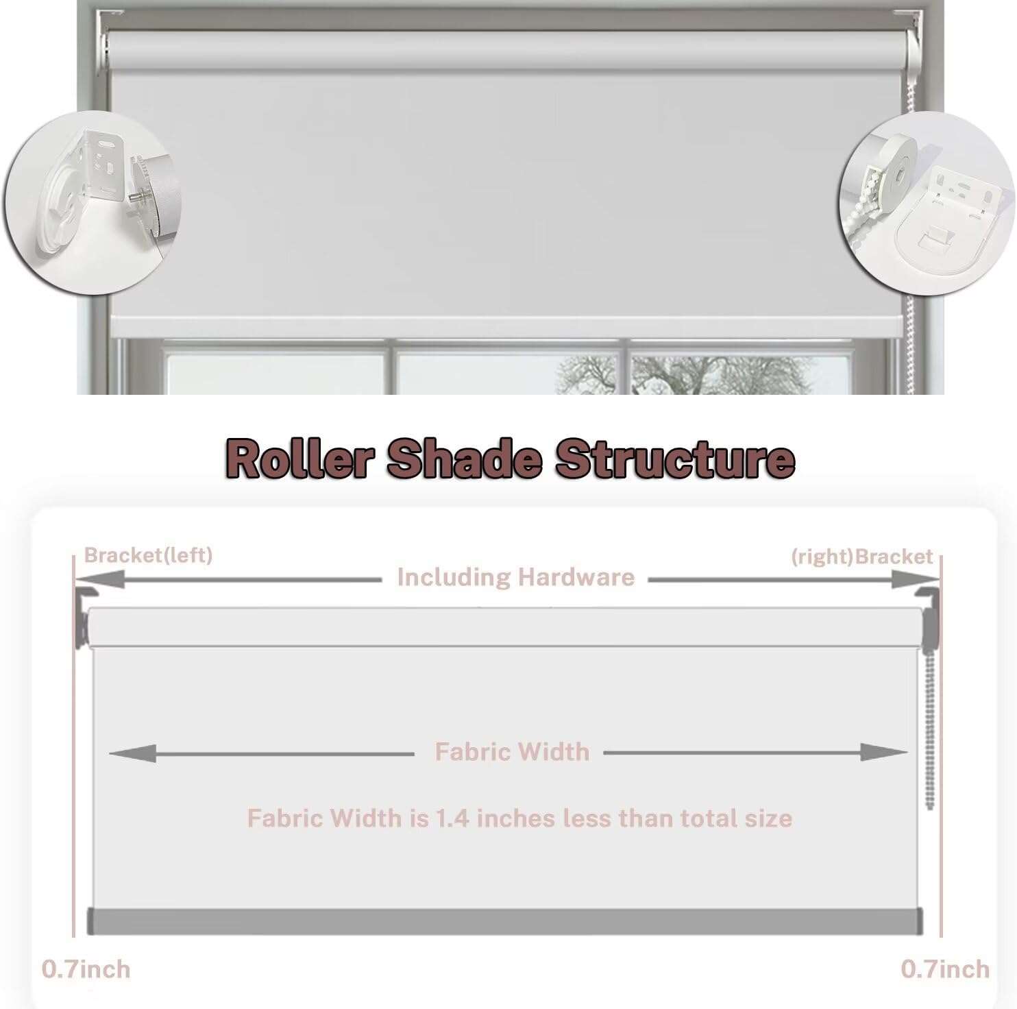 Persianas enrollables opacas para ventanas interiores, impermeables, para el hogar, ducha, oficina, privacidad, con cable francés, persianas para
