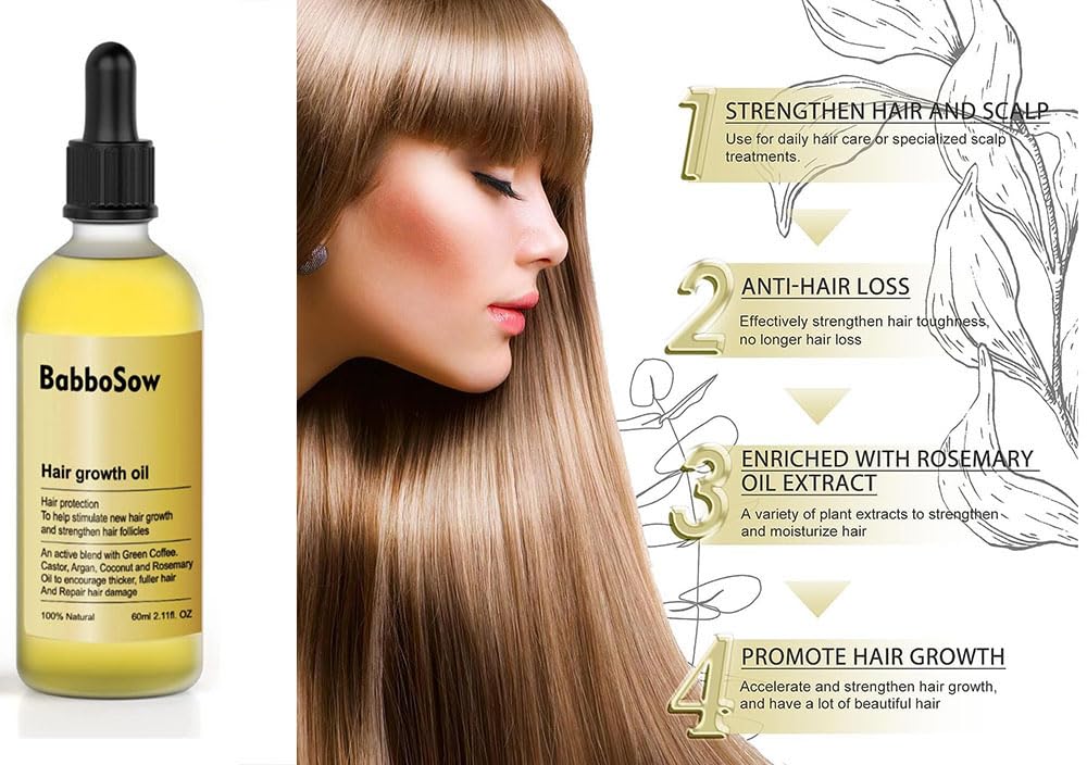 Veganic Aceite Natural para el Crecimiento del Cabello,Aceite Vegánico para el Crecimiento del Cabello,Aceite de Romero para el Crecimiento del