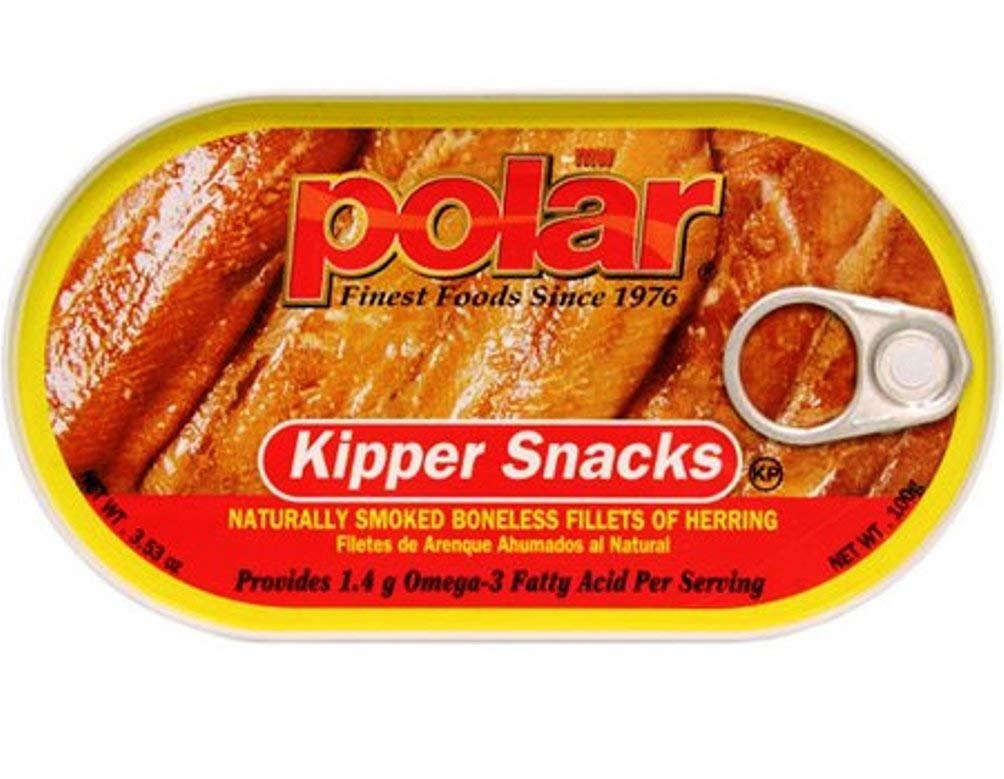 Paquete de 18 cajas de 3.54oz. Kipper Snacks
