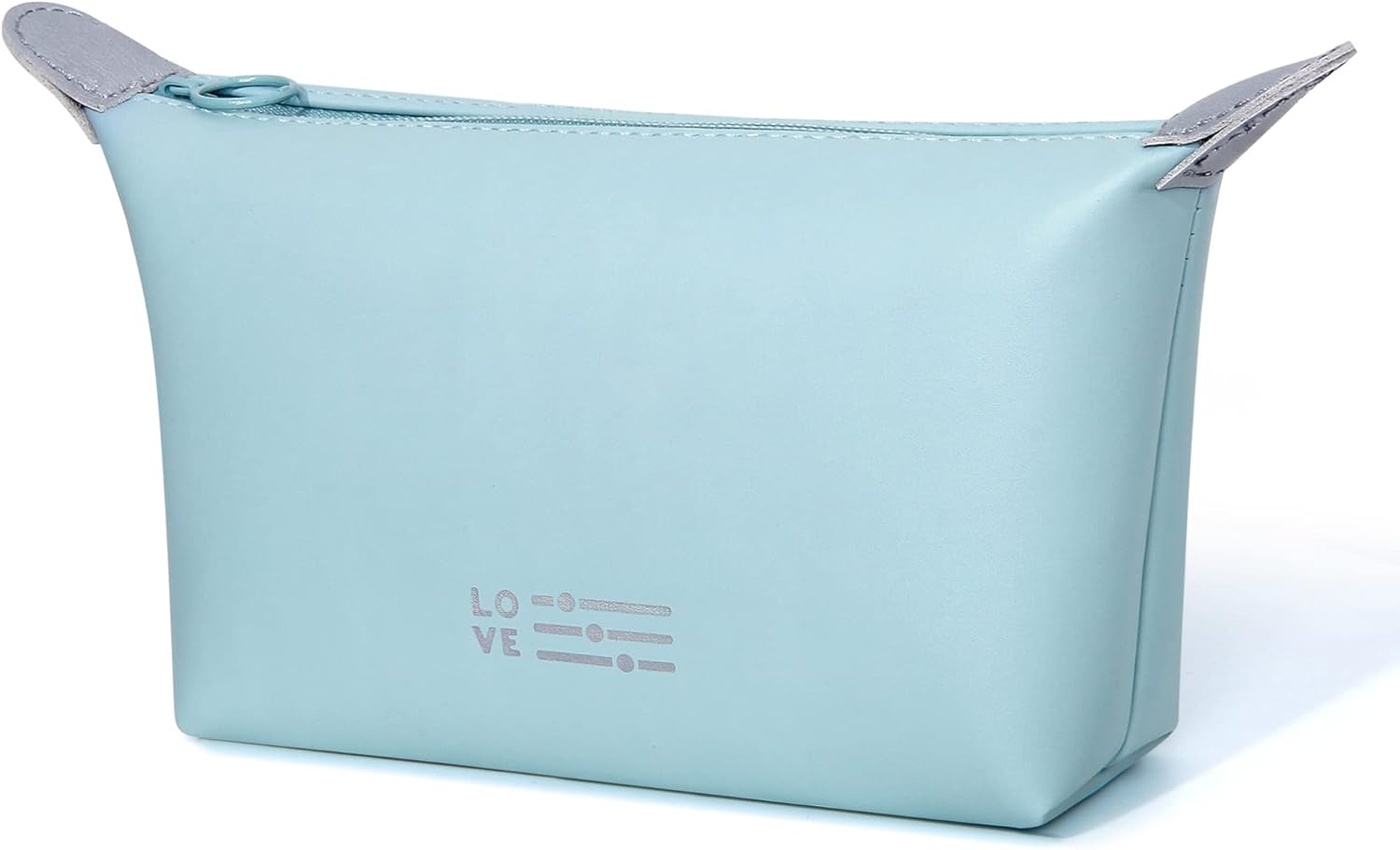 SELLYFELLY Pequeña bolsa de maquillaje para mujer, bolsa de maquillaje impermeable con cremallera, bolsa organizadora de maquillaje portátil, Azul,
