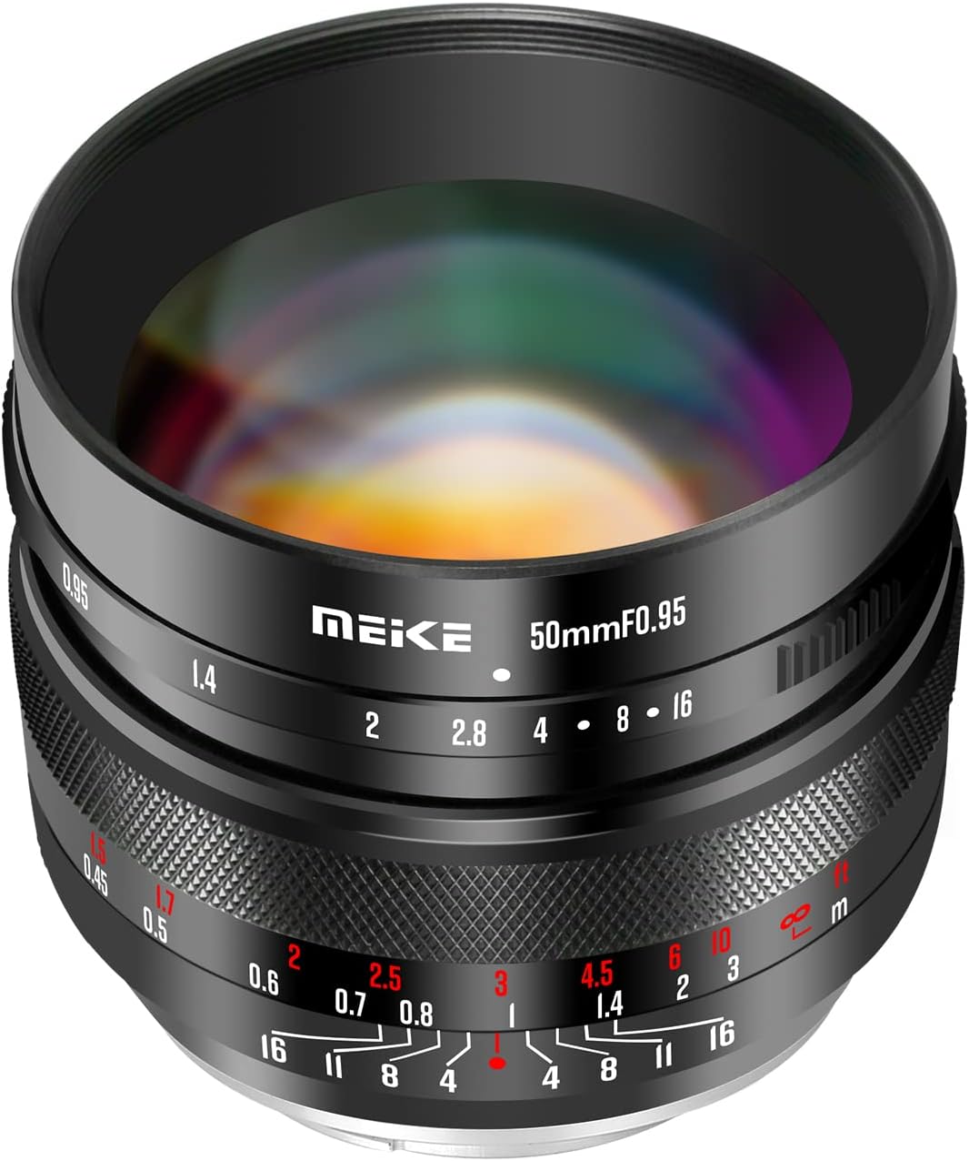 Meike Lente de enfoque manual de gran apertura f0.95 de 1.969 in compatible con cámaras digitales sin espejo Panasonic Lumix M43 MFT GH3 GH4 GH5
