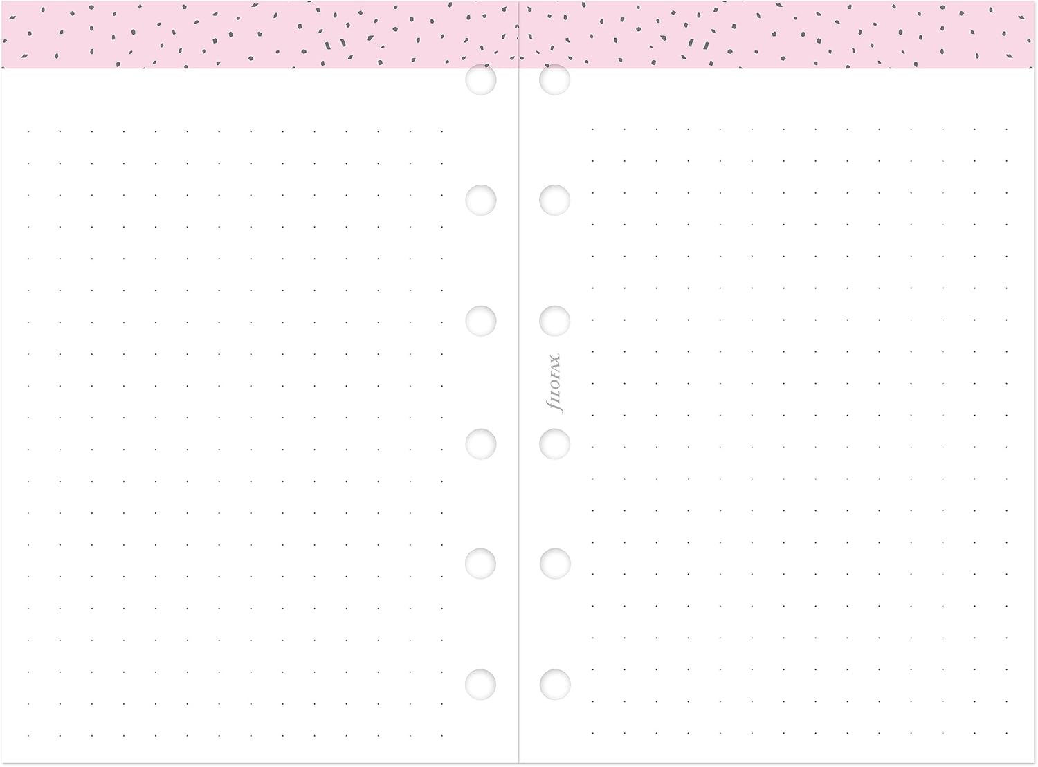 Filofax Recambio de diario de calendario, tamaño de bolsillo, semana a vista, paquete de diario mínimo de confeti, multilingüe cinco idiomas, 2024