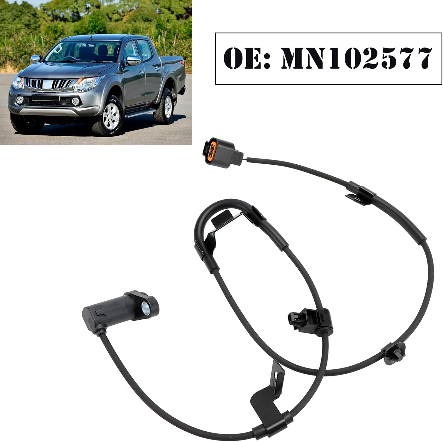 Topteng ABS Sensor de Velocidad de la Rueda Trasero Izquierdo Para Mitsubishi L200 KB_T, KA_T 2005-2017 Pickup, NATIVA II (KH_, KG_) 2.5 2008-