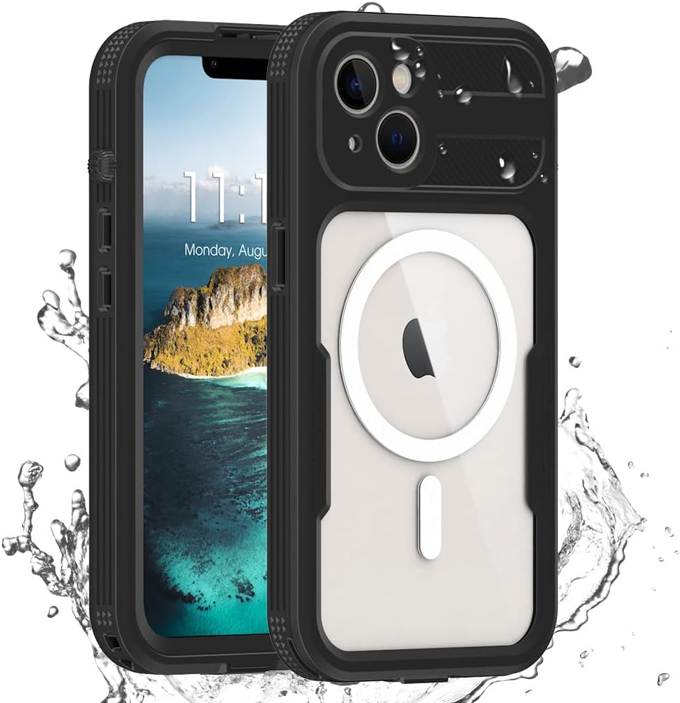 IP68 – Funda impermeable a prueba de polvo a prueba de caídas para iPhone 14 de 6.1 pulgadas, con protector de pantalla integrado, resistente y
