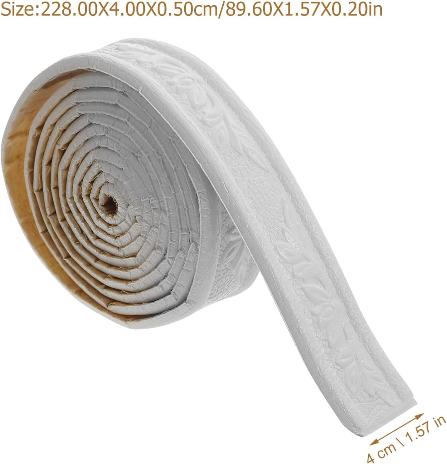 iplusmile 2 piezas de molduras de pared para despegar y pegar, autoadhesivas, bordes de pared 3D, zócalo de espuma flexible para techo para espejo,