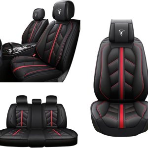 Juego de 5 fundas de asiento para Mazda CX-3 CX-30 CX-5 CX-50 CX-9 CX-90 Mazda3 Mazda9, fundas de asiento de cuero mejoradas, impermeables, Juego de 5 fundas de asiento para Mazda CX-3 CX-30 CX-5 CX-50 CX-9 CX-90 Mazda3 Mazda9, fundas de asiento de cuero mejoradas, impermeables,