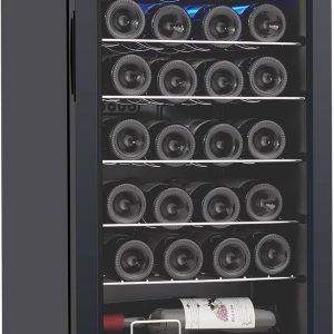 CuisinAid Refrigerador de vino de 28 botellas, compresor independiente, enfriador de vino, enfriador de vino con pantalla táctil de 41 64 F, CuisinAid Refrigerador de vino de 28 botellas, compresor independiente, enfriador de vino, enfriador de vino con pantalla táctil de 41 64 F,