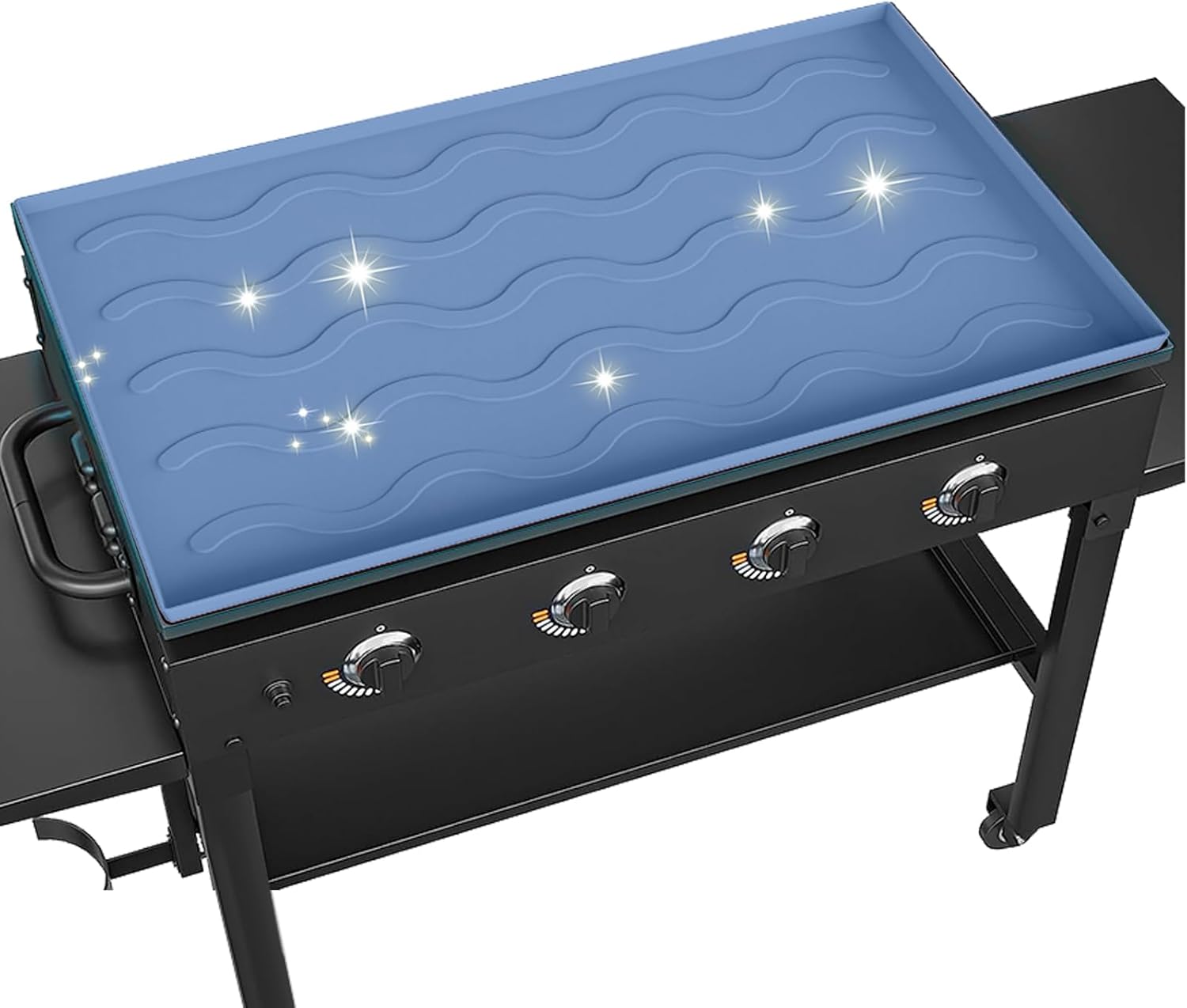 Funda de silicona resistente de 36 pulgadas para parrilla Blackstone de 36 pulgadas, alfombrilla de silicona de grado alimenticio para protección
