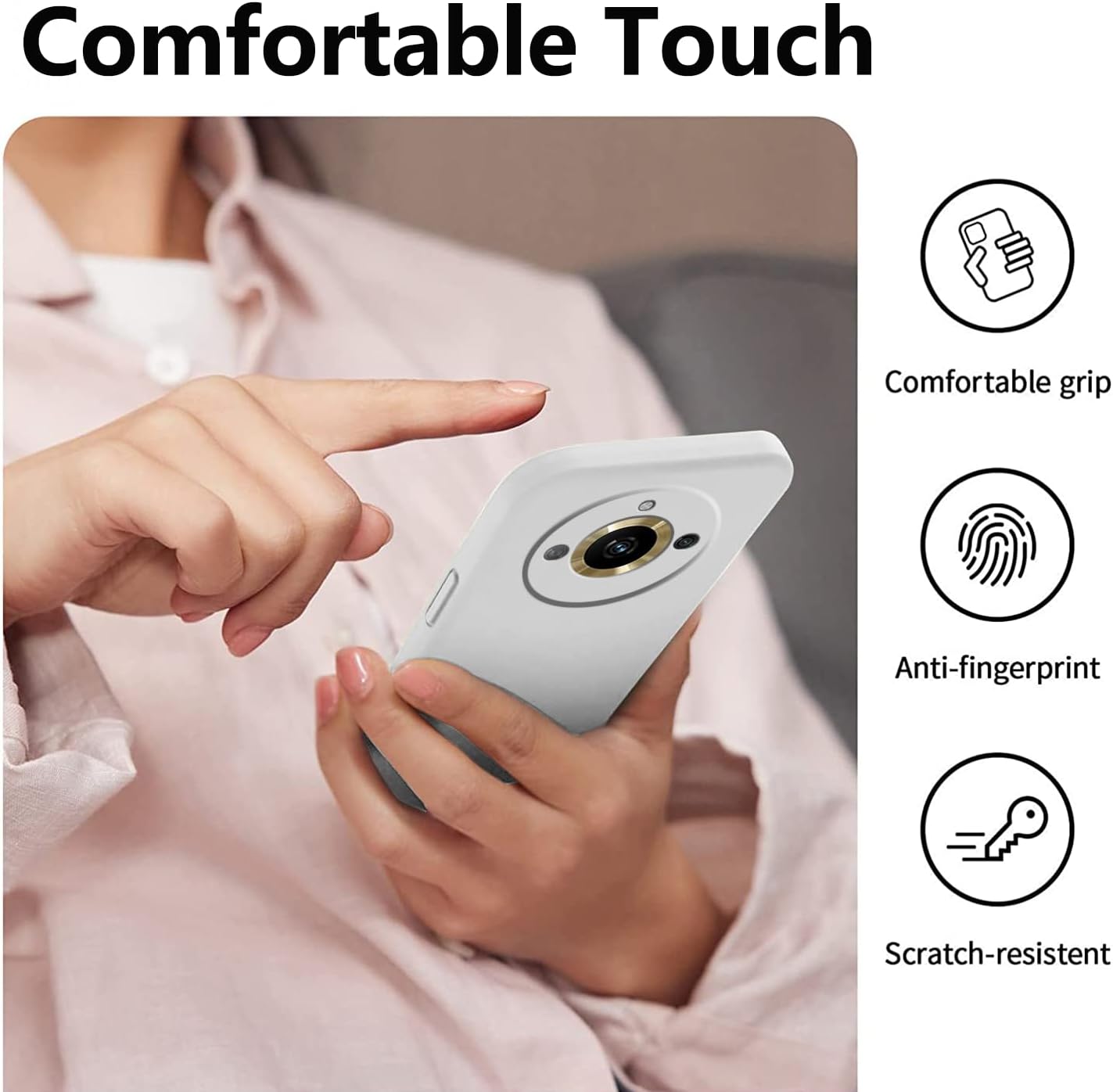 Compatible con Realme 11 Pro Plus Funda de silicona líquida verde oscuro, suave al tacto Realme 11 Pro Plus, funda delgada de silicona a prueba de