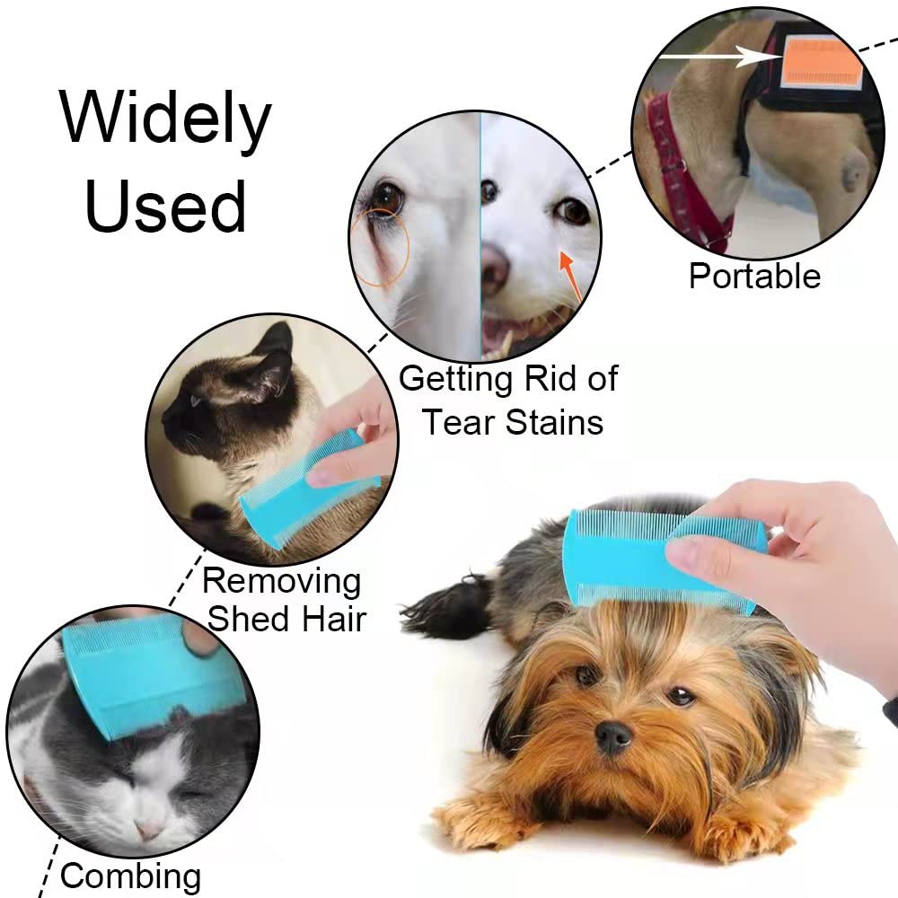 6 peines para pulgas para mascotas, peines para perros y gatos, peines de masaje para depilación, peines para eliminar la caspa, manchas de cabello