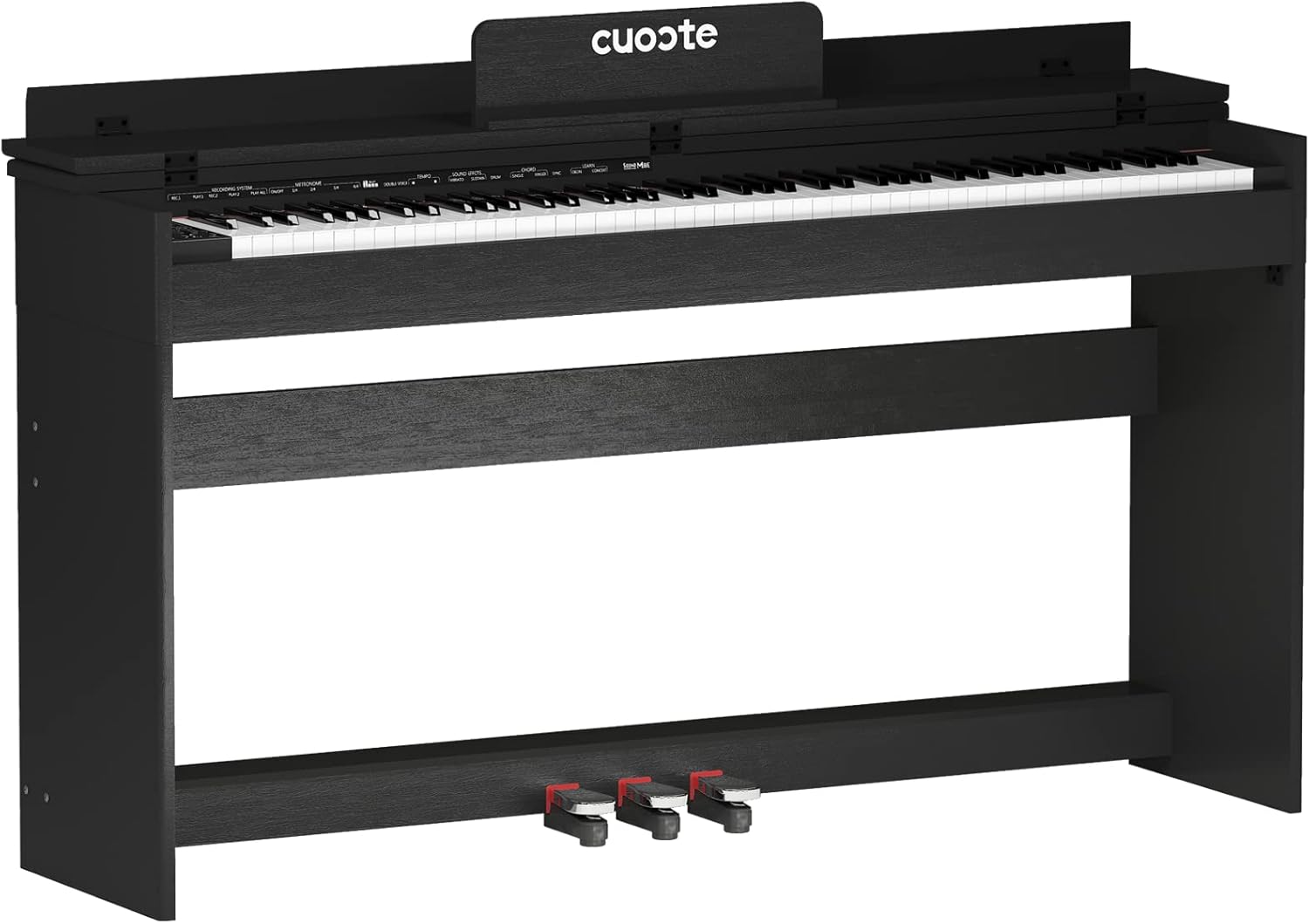 Pipleo Piano digital de 88 teclas con peso de teclado, acción de martillo con piano eléctrico de tamaño completo, teclas ponderadas con Midi, USB,
