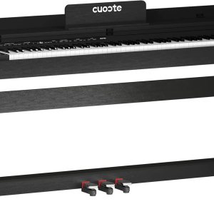 Pipleo Piano digital de 88 teclas con peso de teclado, acción de martillo con piano eléctrico de tamaño completo, teclas ponderadas con Midi, USB, Pipleo Piano digital de 88 teclas con peso de teclado, acción de martillo con piano eléctrico de tamaño completo, teclas ponderadas con Midi, USB,