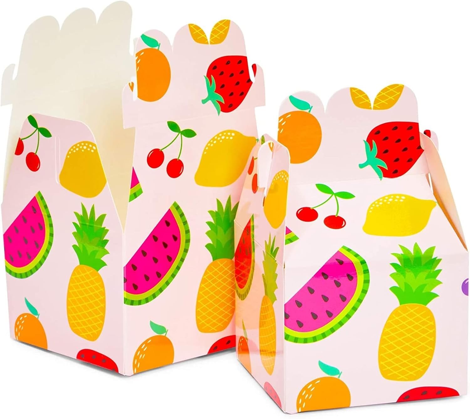 Sparkle and Bash Paquete de 36 cajas de recuerdo de fiesta Twotti Frutti, decoraciones de segundo cumpleaños (3.5 x 2.75 pulgadas)