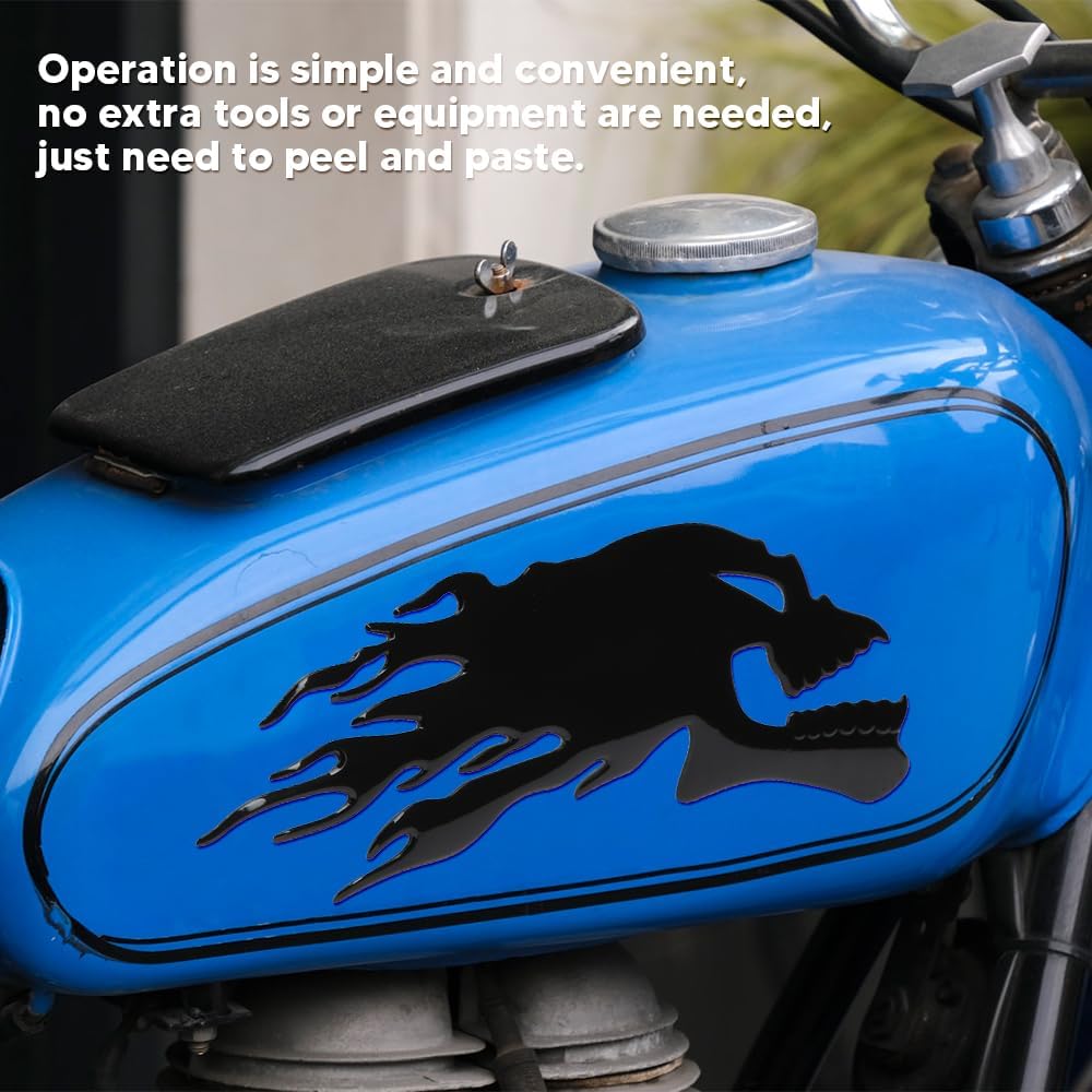 Adhesivo para tanque de combustible, 2 unidades, calcomanías para tanque de gasolina para deportes motorizados, impermeables, 3D, emblema de