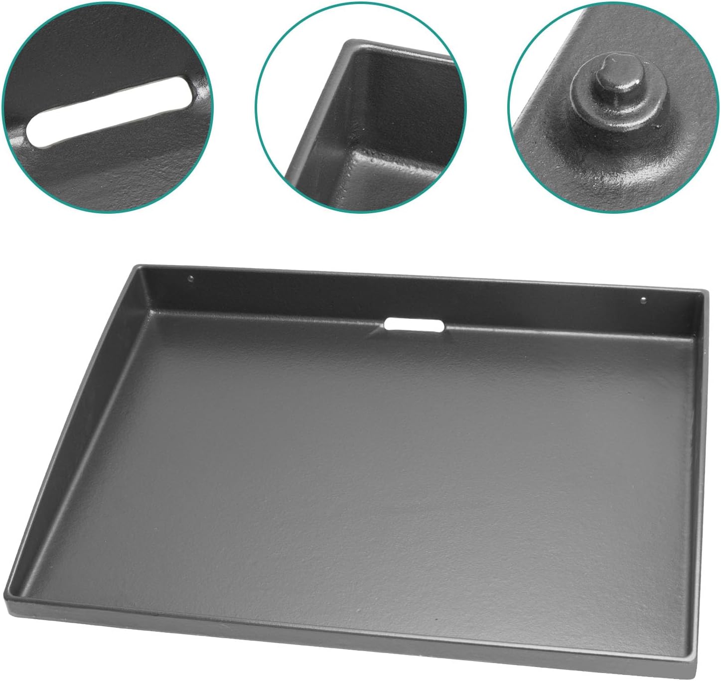 Parrilla plana con kit de accesorios para parrilla Blackstone de 22 pulgadas, hierro fundido resistente, compatible con camping y cocina al aire