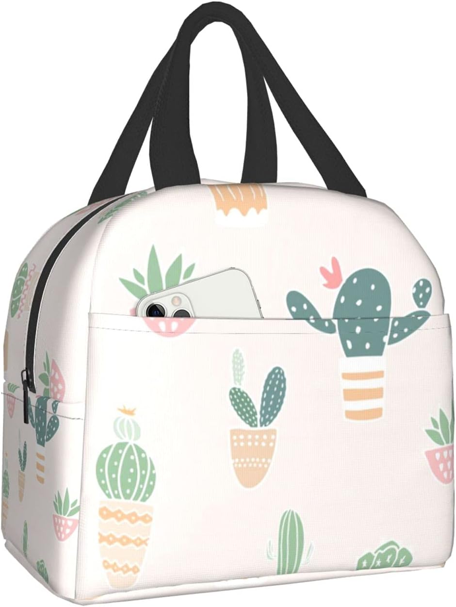 Lonchera térmica reutilizable, bolsa de almuerzo con bolsillo frontal para niños, niñas, mujeres, hombres, escuela, picnic, oficina, trabajo, lindo