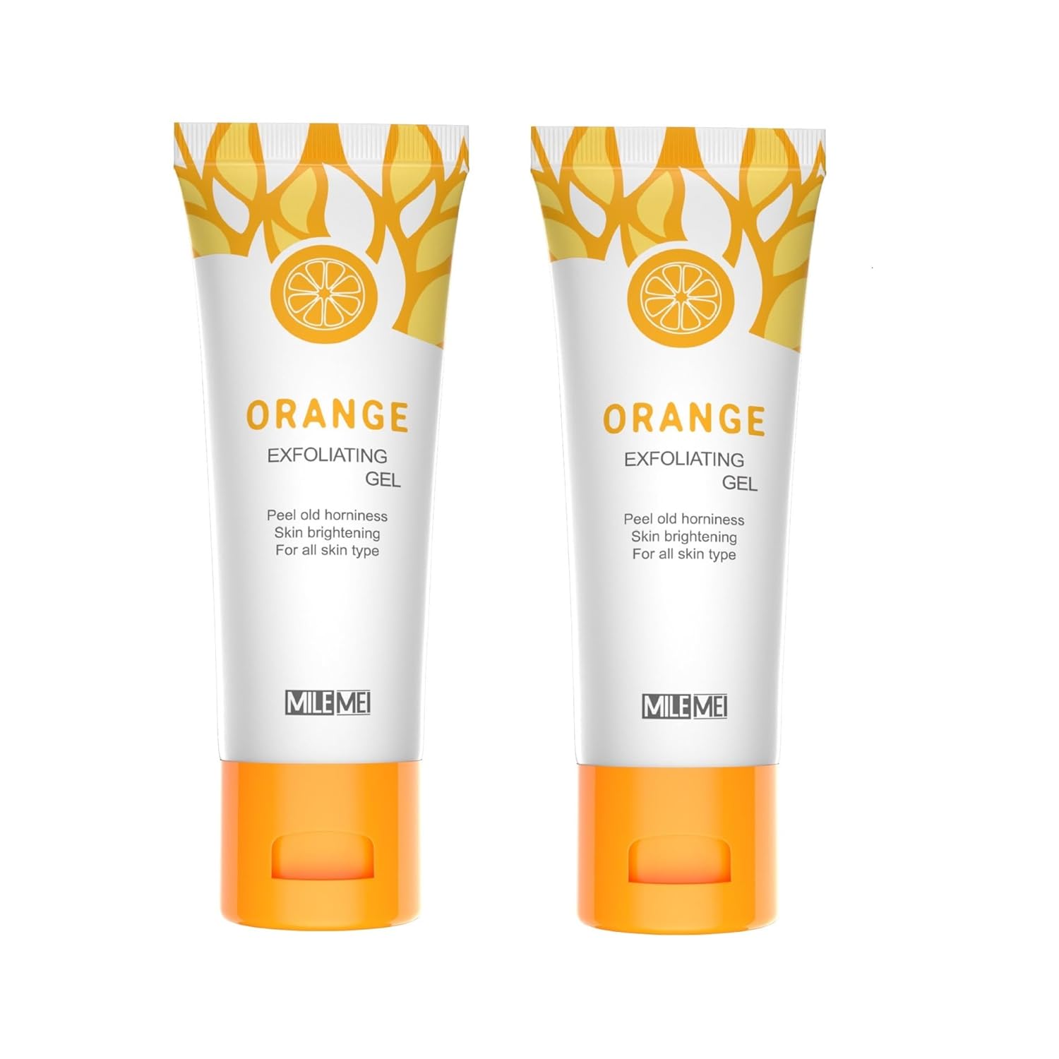 2 unidades de gel exfoliante de naranja, gel exfoliante para la piel de la cara y el cuerpo, exfoliante facial hidratante de limpieza profunda.