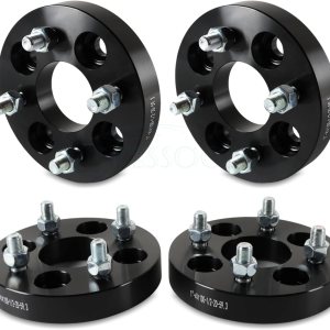 Kessocco 4 espaciadores de rueda forjados de 1 pulgada y 0.157 x 3.937 in, paso de rosca de 12 x 20 orificio del buje de 2.335 in, 4 lengüetas, Kessocco 4 espaciadores de rueda forjados de 1 pulgada y 0.157 x 3.937 in, paso de rosca de 12 x 20 orificio del buje de 2.335 in, 4 lengüetas,
