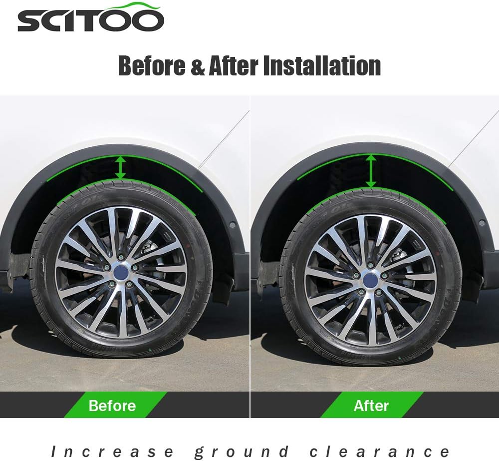 SCITOO Kit de elevación de nivelación trasera delantera de 3 pulgadas de 2 pulgadas para Chevy 2007-2020 Espaciador de puntal de elevación