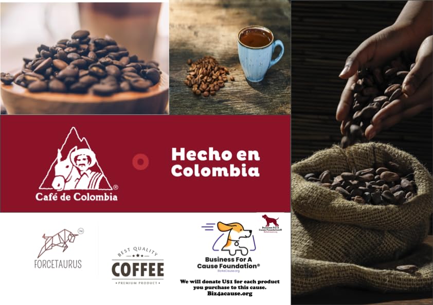 Cafe Salento Gourmet Premium – Café en grano entero, tostado medio, bolsa de 16 onzas, 100% café colombiano (grano entero de tueste medio)