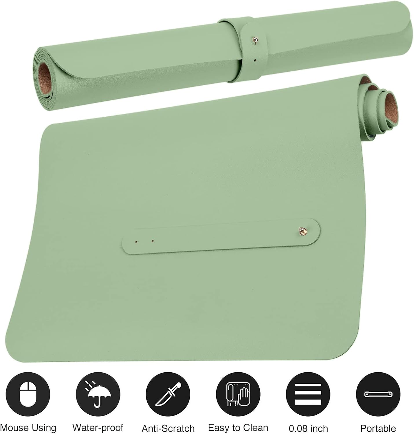 Tapete de escritorio de cuero, tapete de escritorio, tapete de escritorio impermeable para escritorio, tapete de escritorio para teclado y mouse,