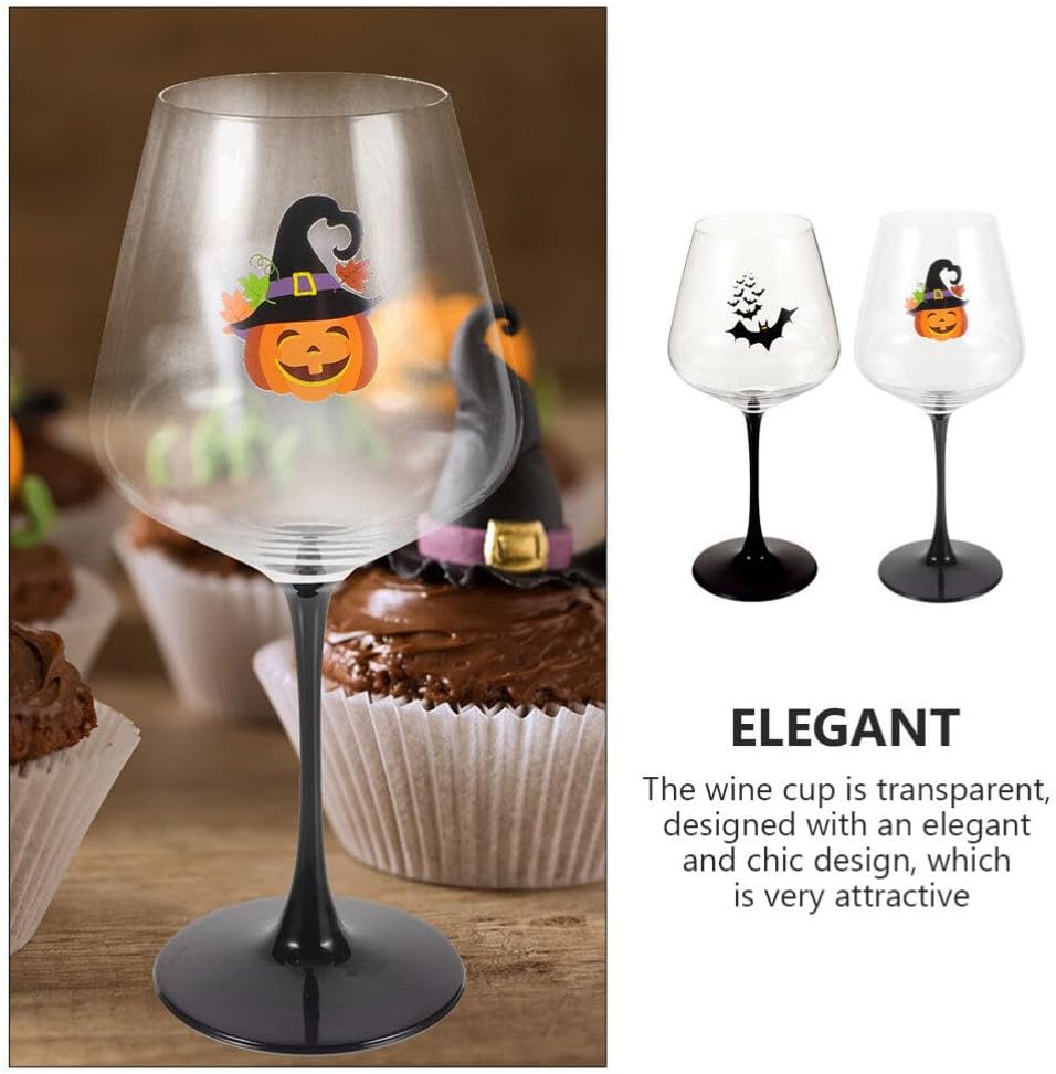Didiseaon Copas de vino tinto, 2 unidades, copas de copas, copa de vino de Halloween, copa de vino, copa de vino de cóctel para bar, fiesta, club,