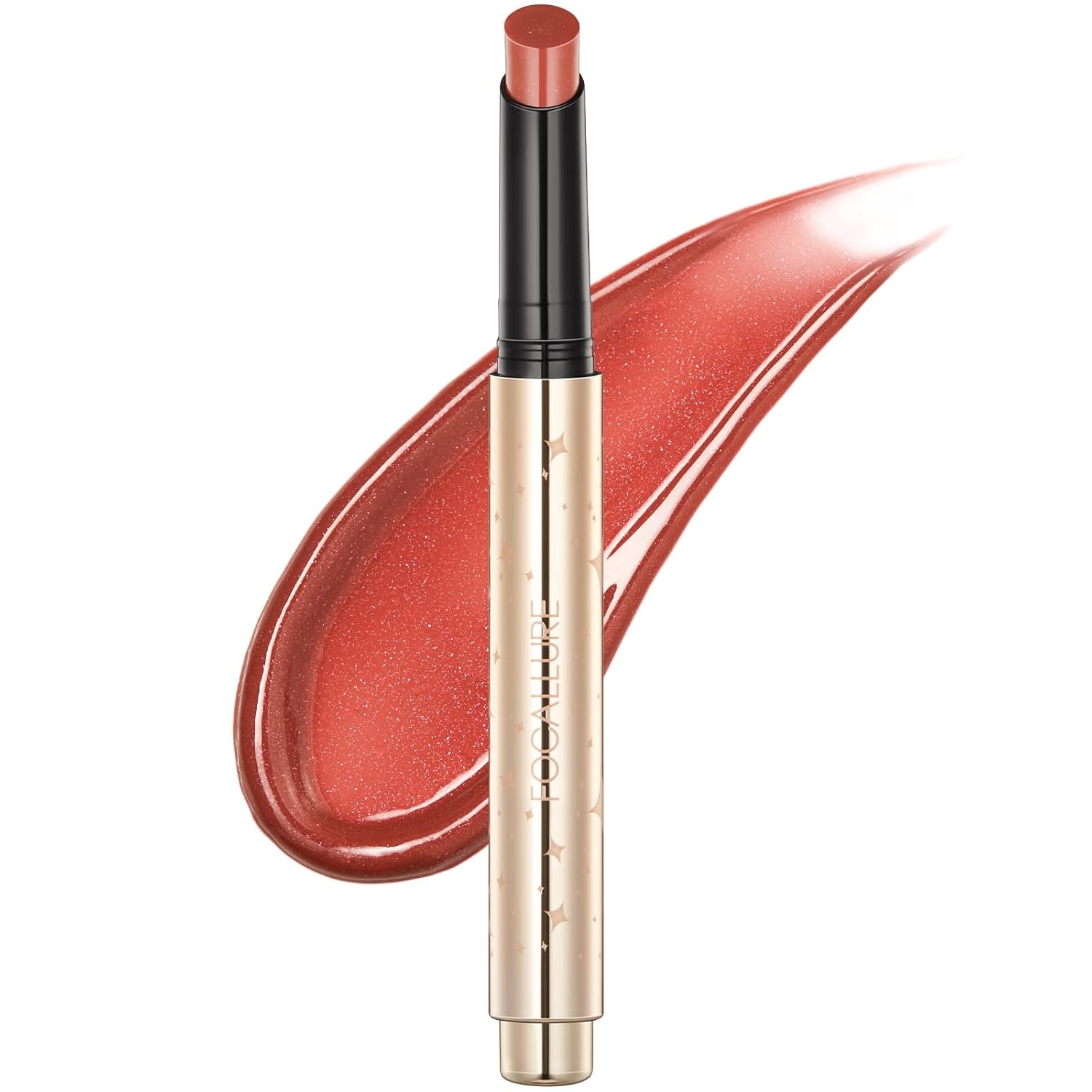 FOCALLURE Lápiz labial brillante, brillo labial impermeable y voluminoso, acabado brillante, hidratante, de larga duración, maquillaje de labios de