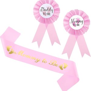 3 bandas para mamá a ser, banda para baby shower, para mamá a ser para mamá embarazada, decoración de baby shower (rosa) 3 bandas para mamá a ser, banda para baby shower, para mamá a ser para mamá embarazada, decoración de baby shower (rosa)