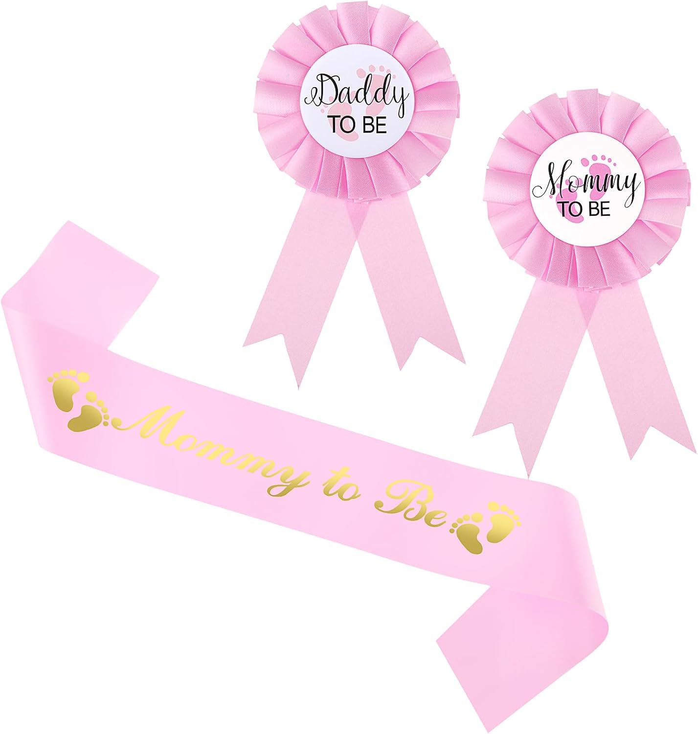 3 bandas para mamá a ser, banda para baby shower, para mamá a ser para mamá embarazada, decoración de baby shower (rosa)