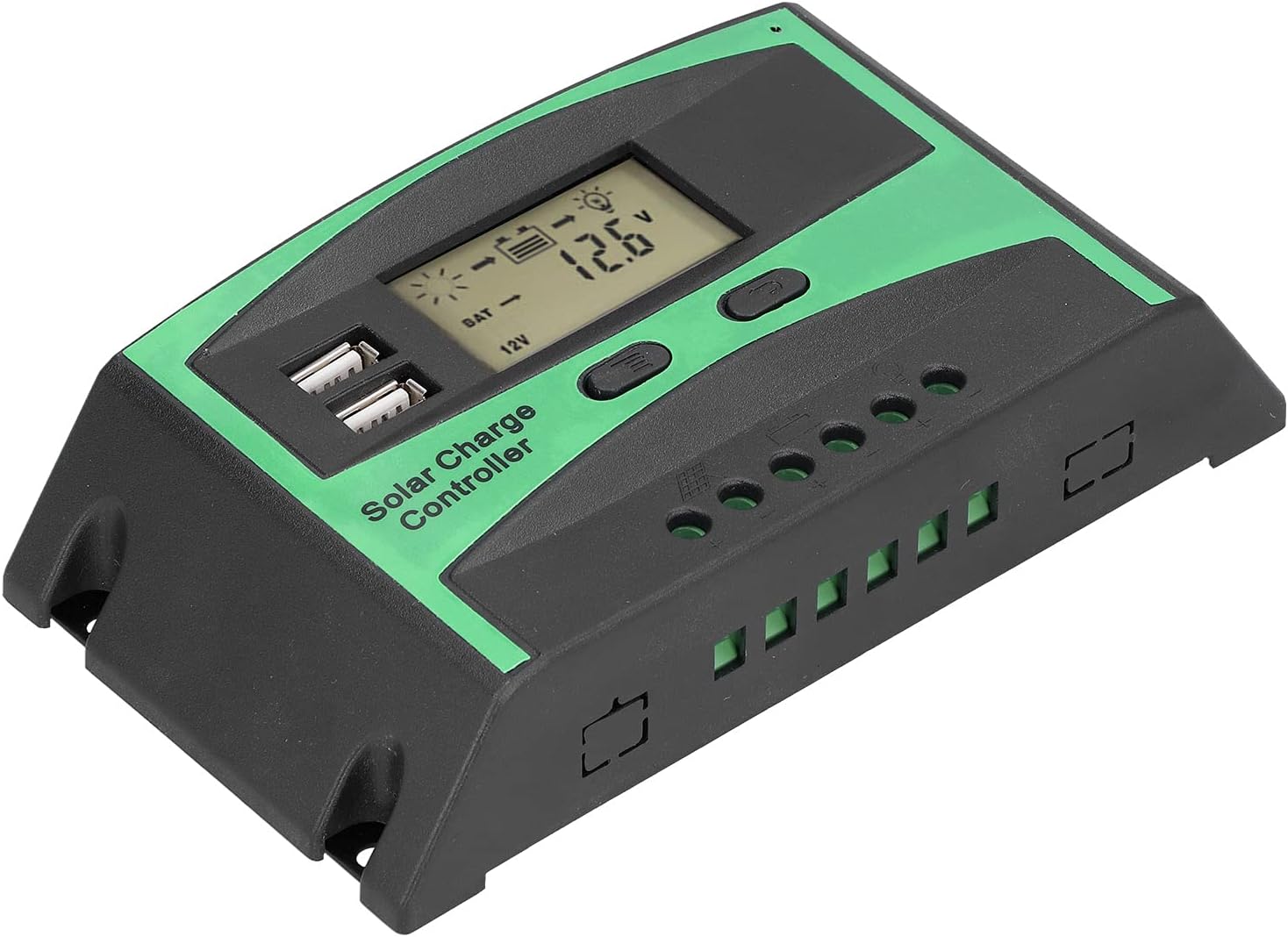 Controlador de carga solar de 30 amperios, controladores de carga para paneles solares, descarga fotovoltaica, regulador de control PWM,