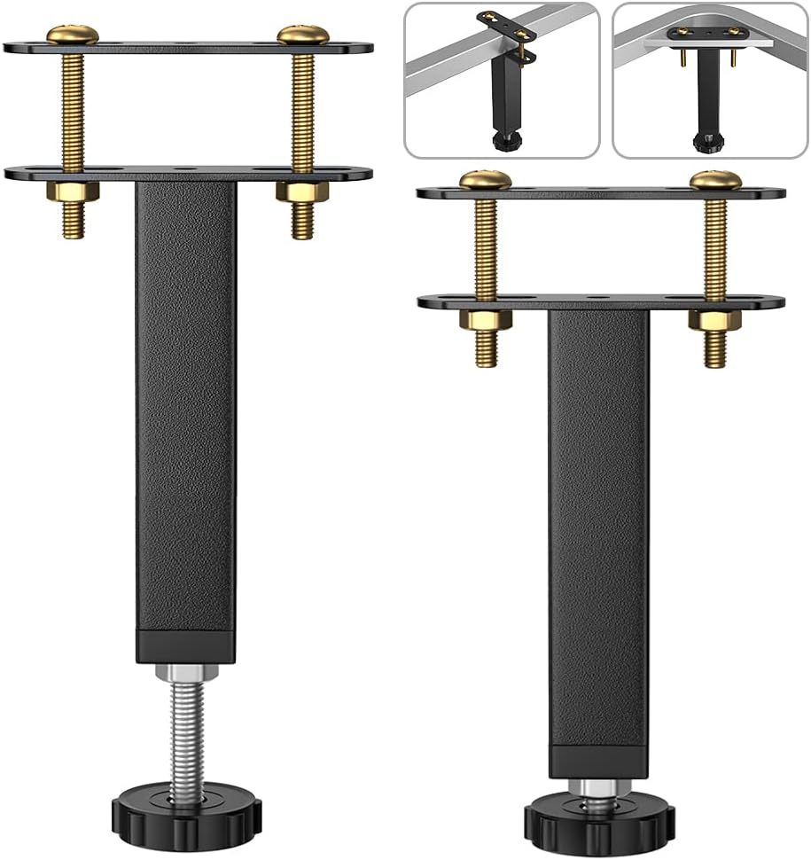 2 patas de soporte central de metal de altura ajustable para marco de cama, patas de soporte de cama, patas de soporte central pesadas para marco de