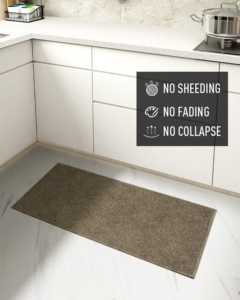 AMOAMI Alfombra de cocina lavable con parte trasera de goma antideslizante absorbente para fregadero de cocina, tapetes de cocina para piso,