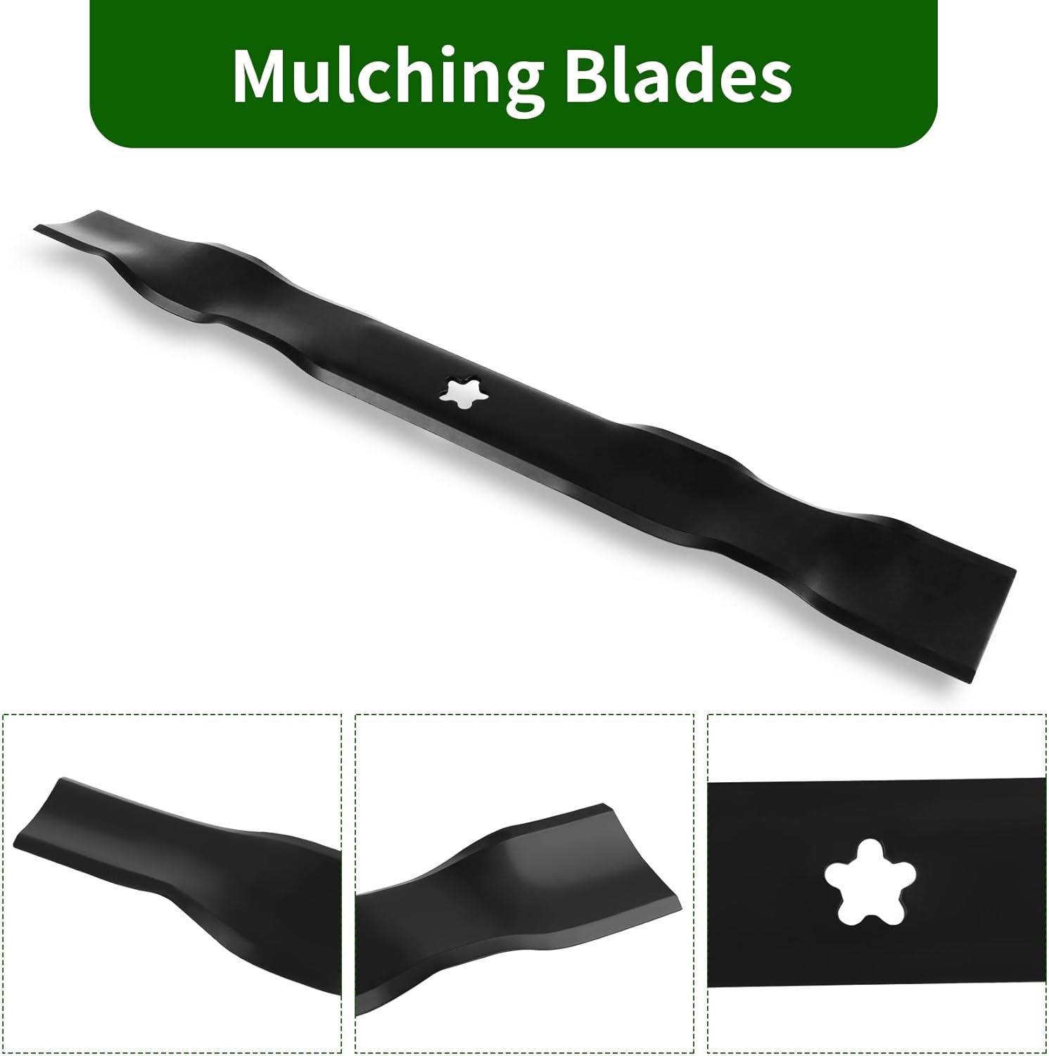 134149 Cuchillas de cortacésped para Craftsman Hu sqvarna Poulan Pro de 42 pulgadas, 532134149 Cuchillas de mulching para Craftsman LT1000 YT4000,